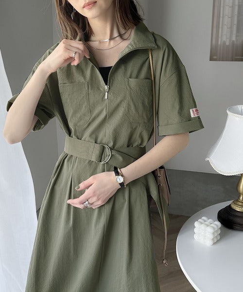 JaVaジャバ 別注》大人のワークテイスト。コットンライクハーフジップ