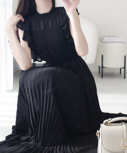 mily bilet】ふんわり揺れる可愛さ。プリーツ加工シアーフリル