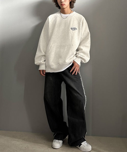 45Rヤクコットンスムースのパフスウェット柔.軽.暖 Java トレーナー スウェット ジャバコラボ」 旬な レトロ スポーツ