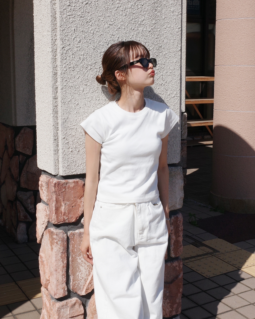 ベーシッククロップ半袖Tシャツ