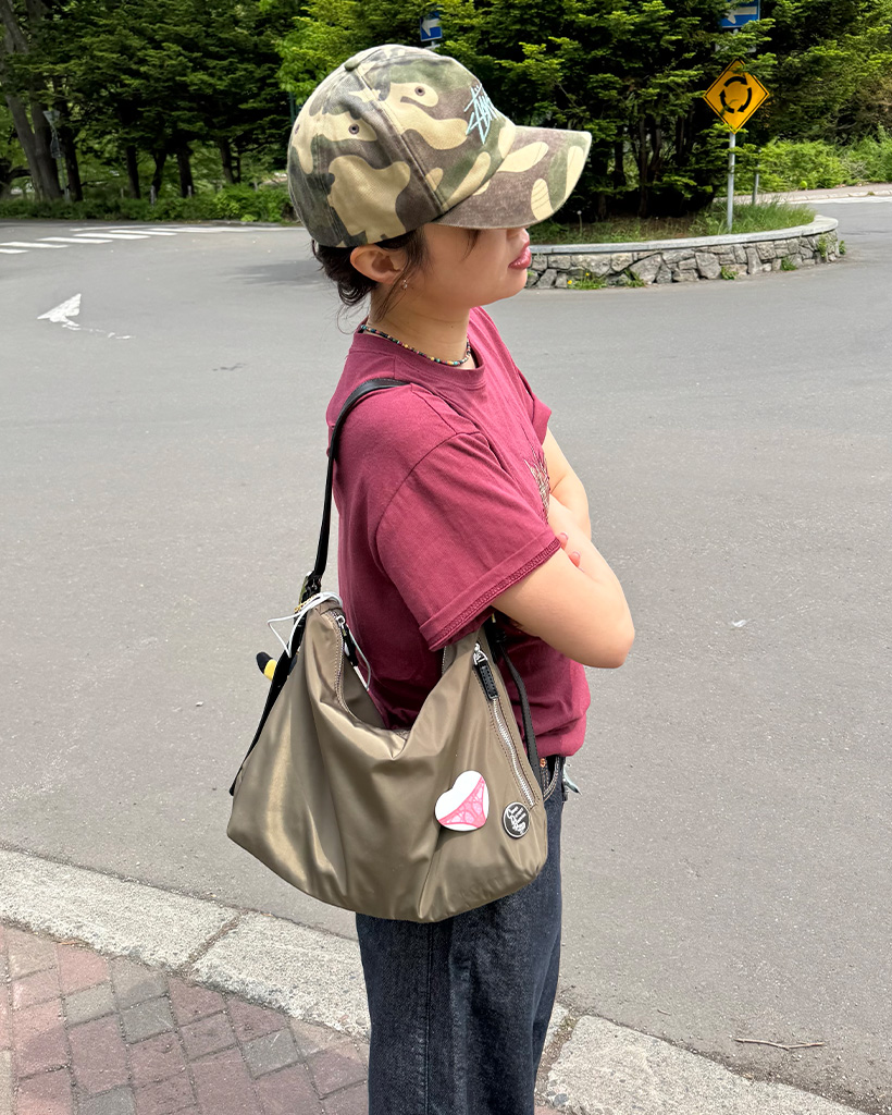 ビッグスクエアホーボーバッグ