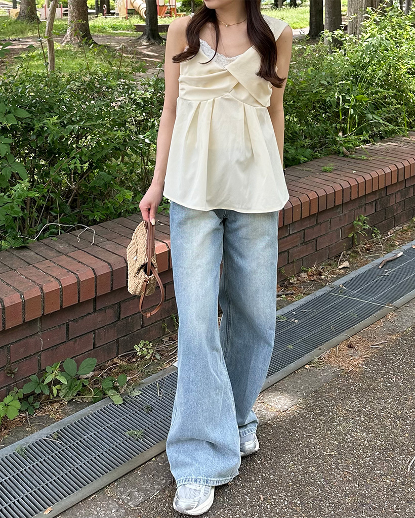 ワイドフィットデニムパンツ