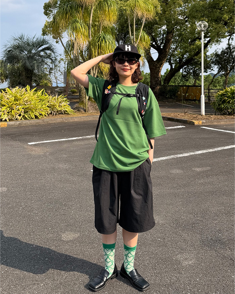 ワッフル半袖Tシャツ
