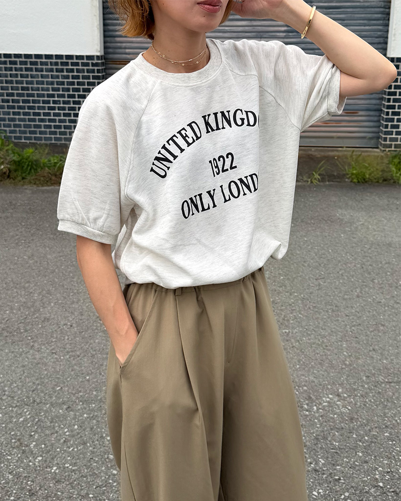 レタリングハーフTシャツ