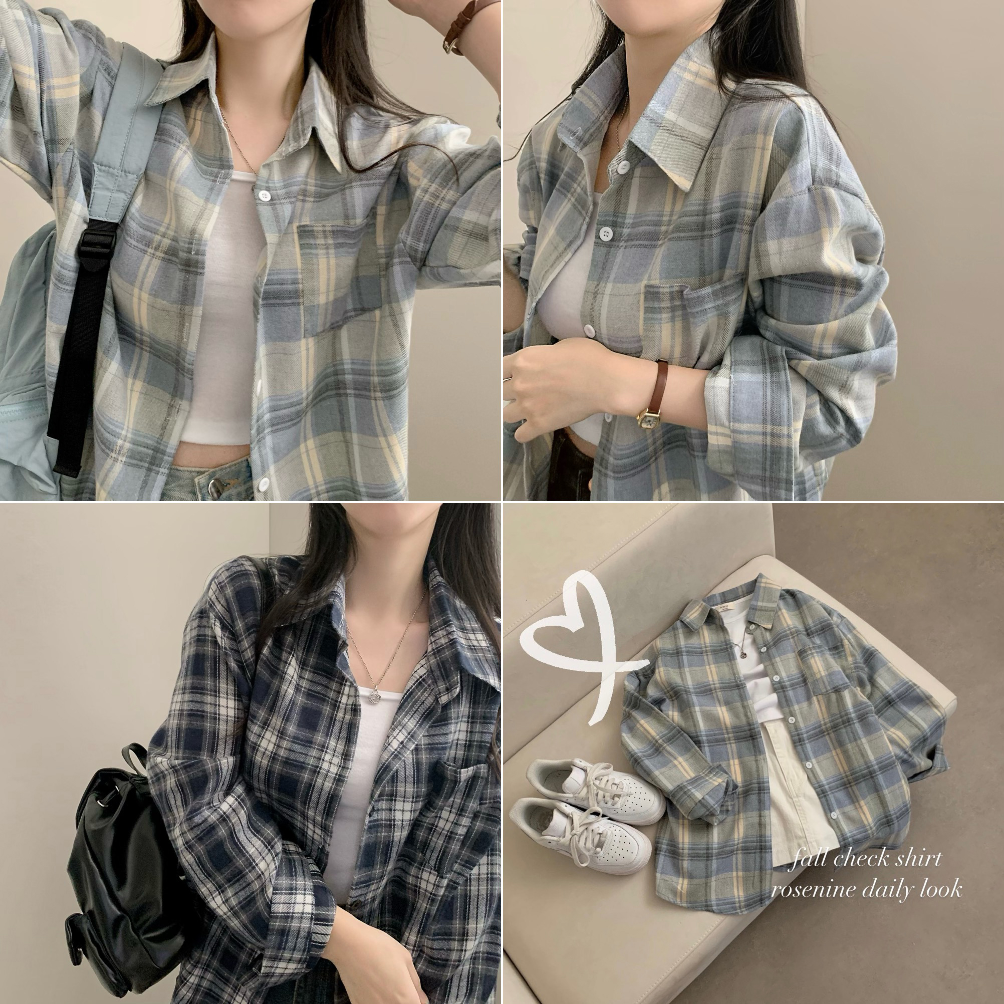 leno ルーズフィットチェックシャツ NO NEED（ノーニード） シャツ ネルチェック ルーズフィットシャツ