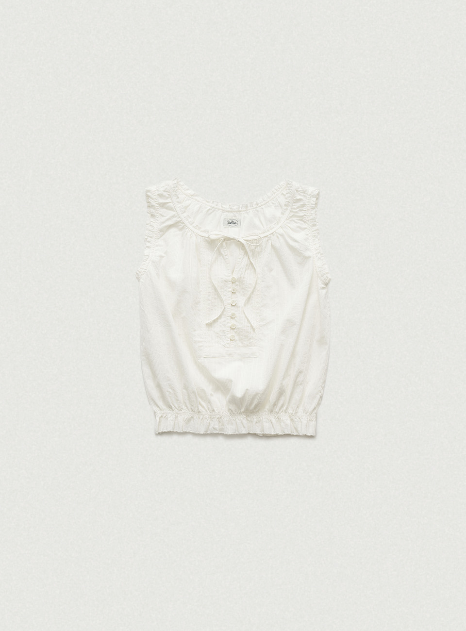 White Ravioli Lace-Trim Button-Up Top | ファッション通販