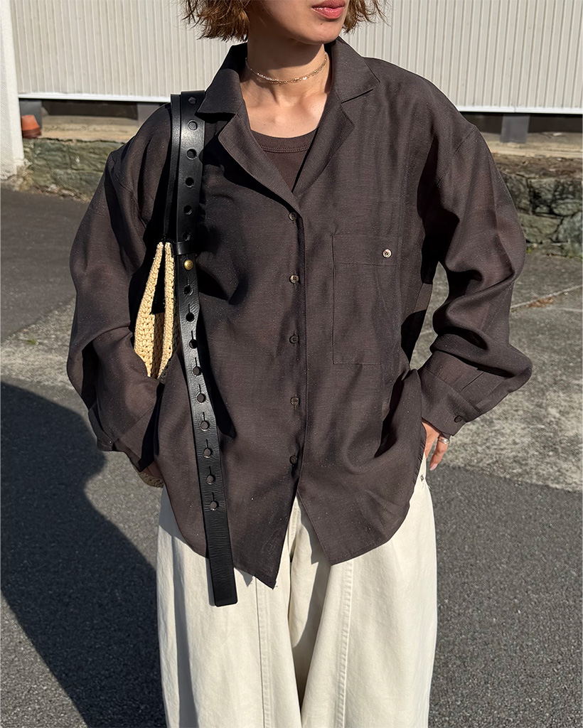 シアーダブルカラーシャツ