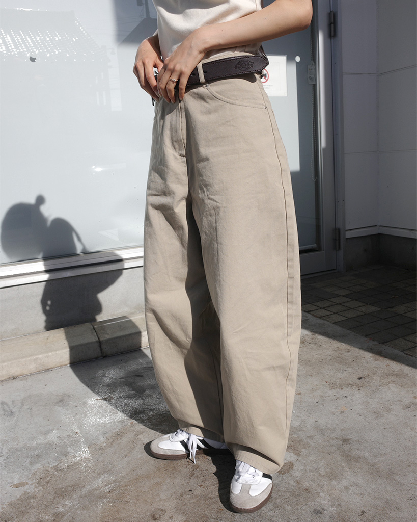 ベーシックコットンワイドパンツ