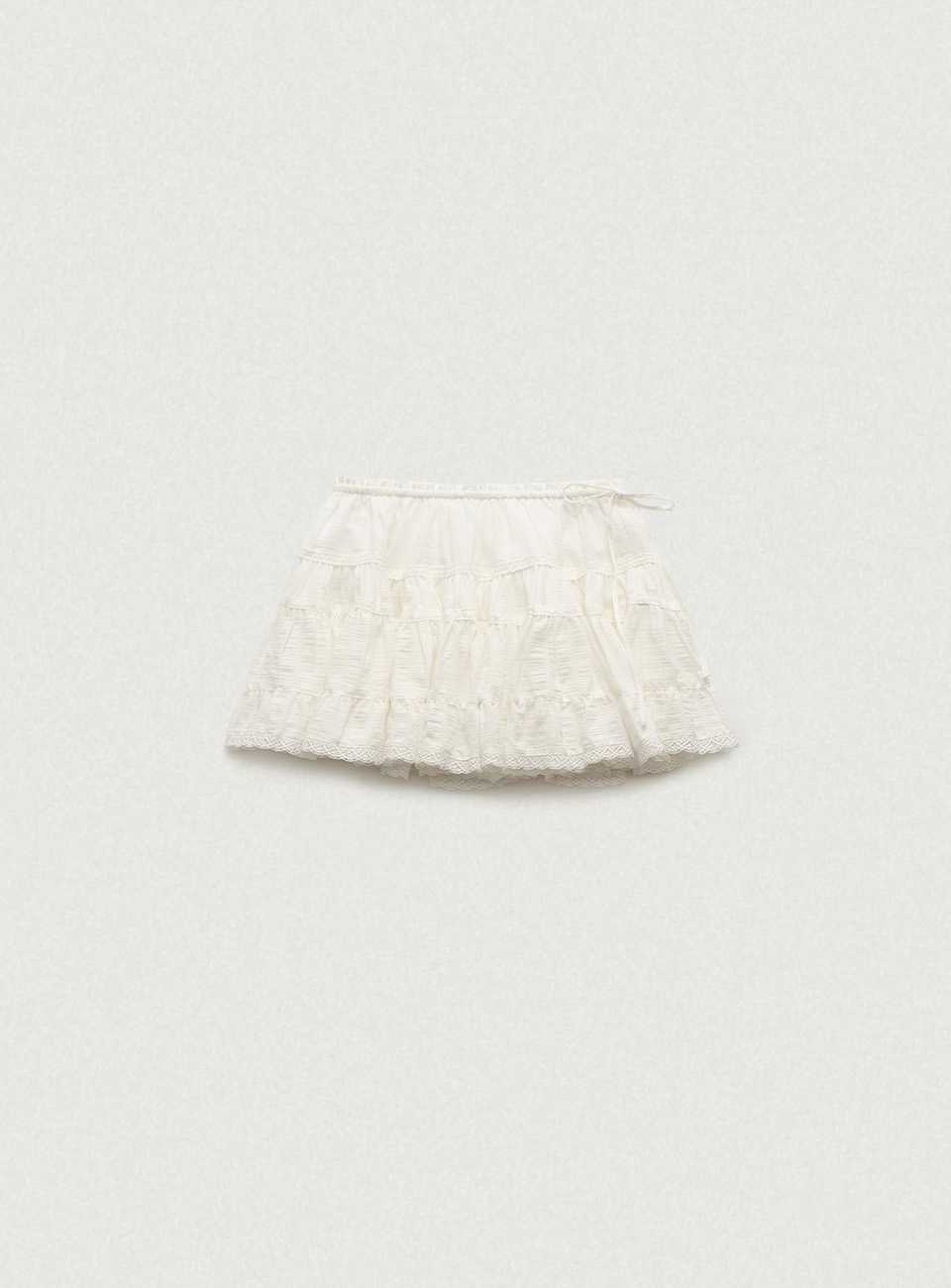 【THE BARNNET】 Lignes Lace Mini Skirt White Lignes Lace Mini Skirt | ファッション通販サイト NUGU