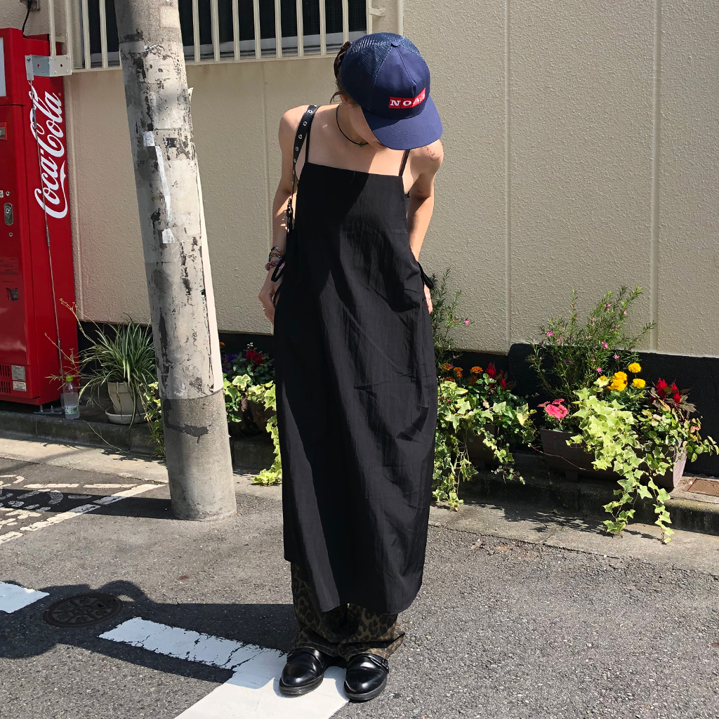 U174♪ JENNE ノースリーブロングワンピース　サイズM 　ネイビー ギャザーデザインノースリーブワンピース(34 NAVY): M-PREMIER