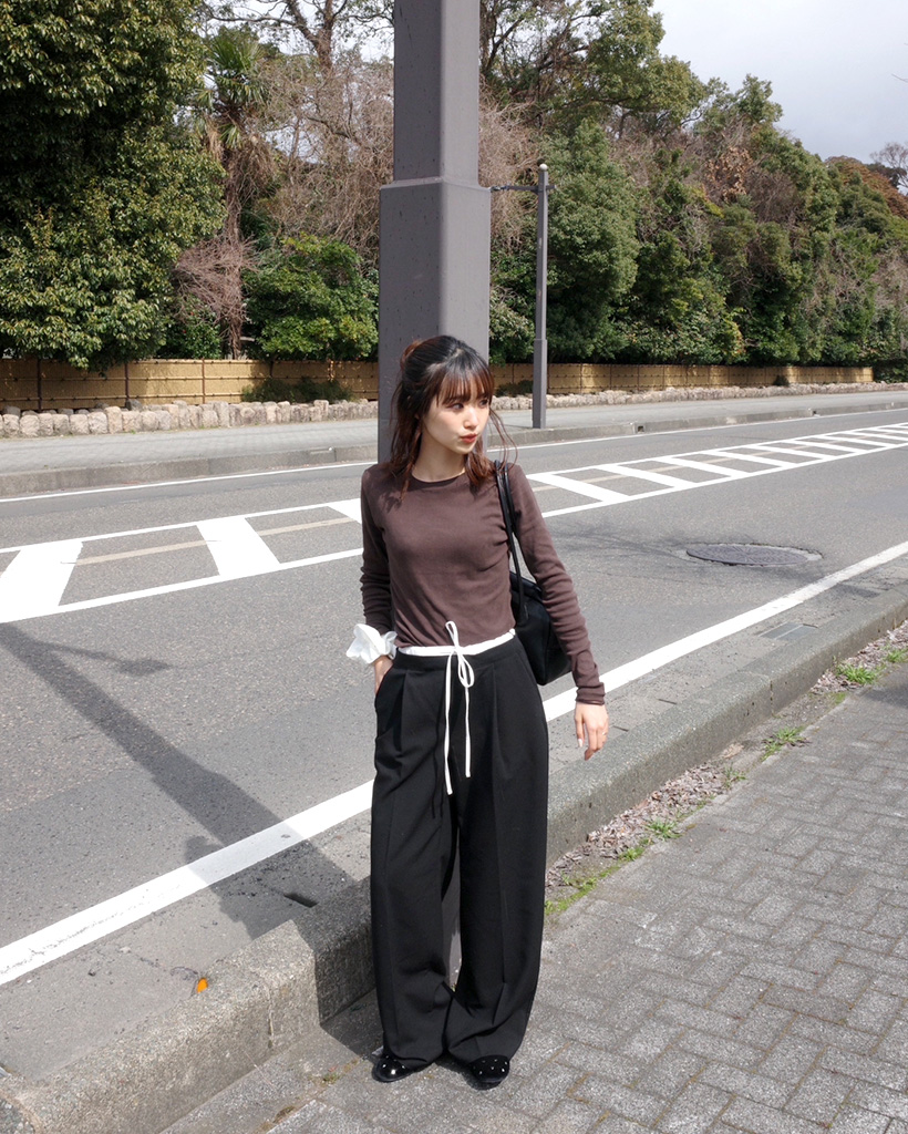 レイヤードデザインワンタックスラックス