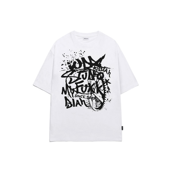 Bang Graphic Oversized Fit T-Shirt - white | ファッション