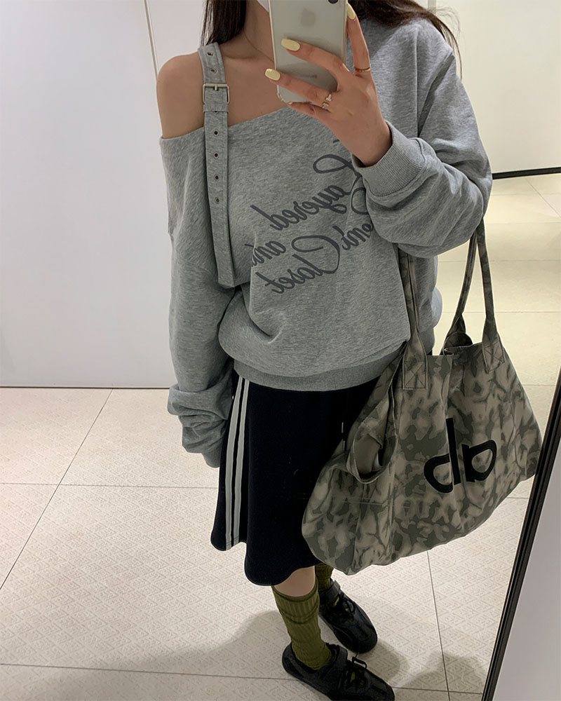 [original] シュガー バックルオフショルダースウェット