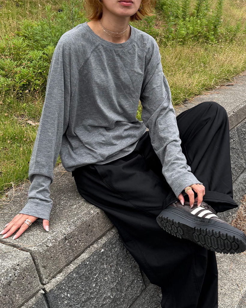 ラグランロングTシャツ
