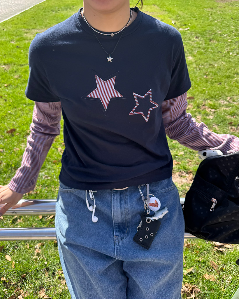 スターボーダーレイヤードTシャツ