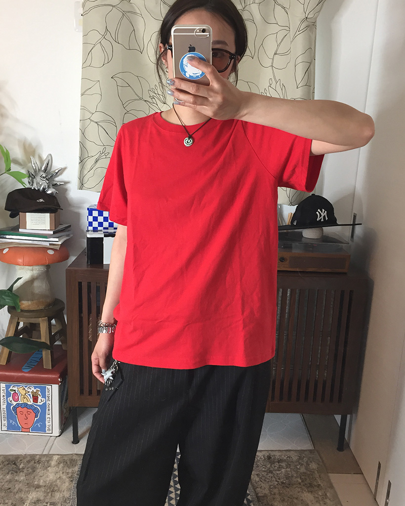 カラーベーシックTシャツ