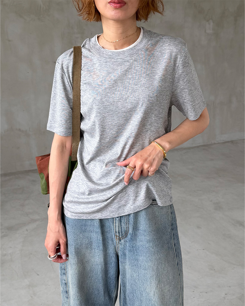 配色ベーシックTシャツ
