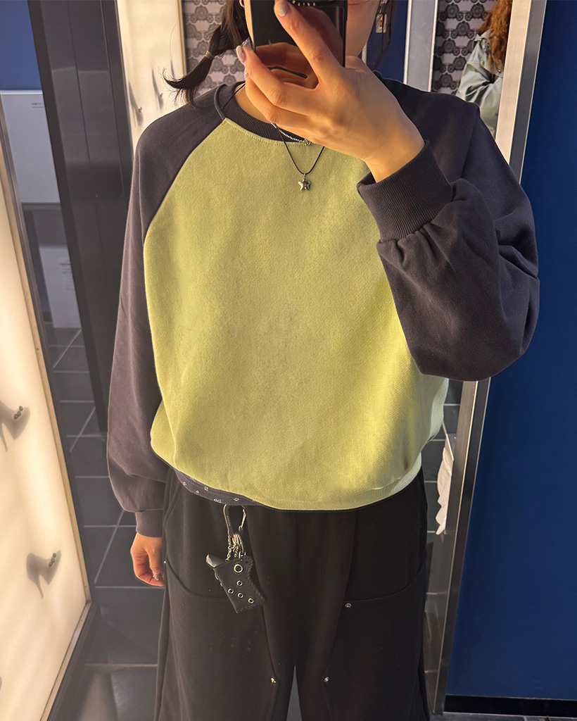 ラグランスウェット