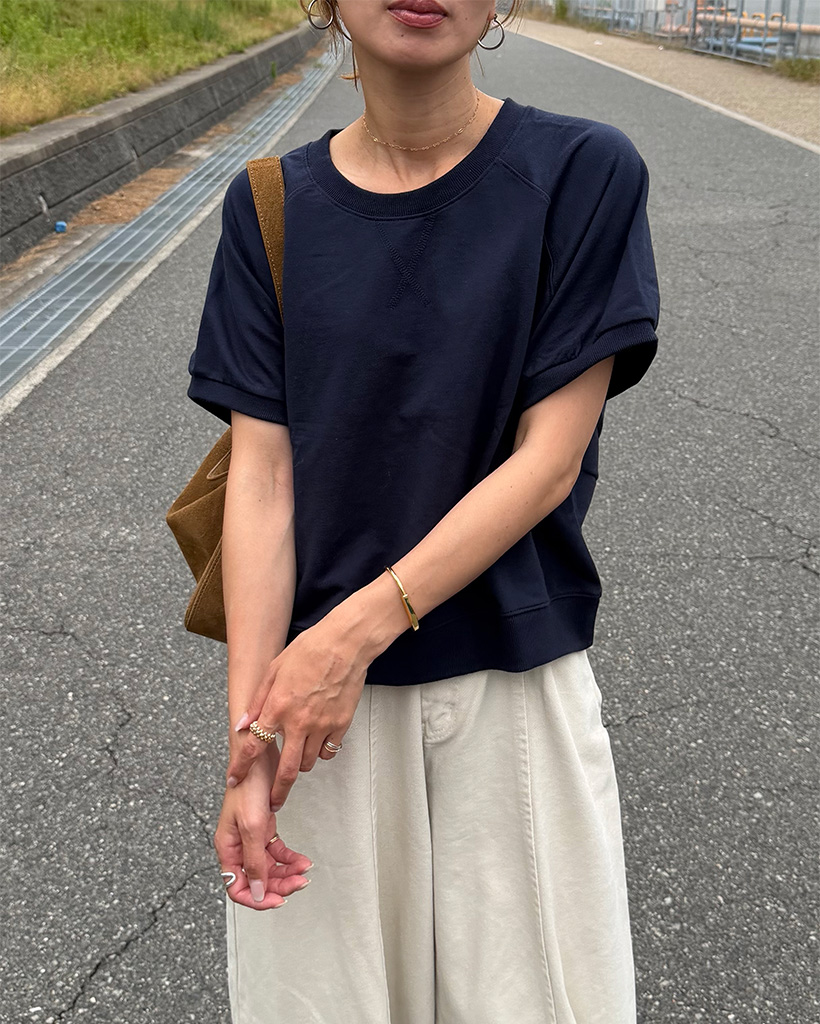 シンプル半袖スウェット