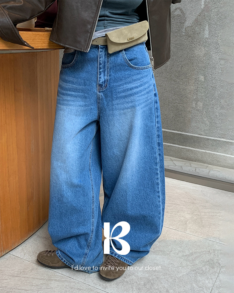 [ORIGINAL] キュービックデニムワイドパンツ