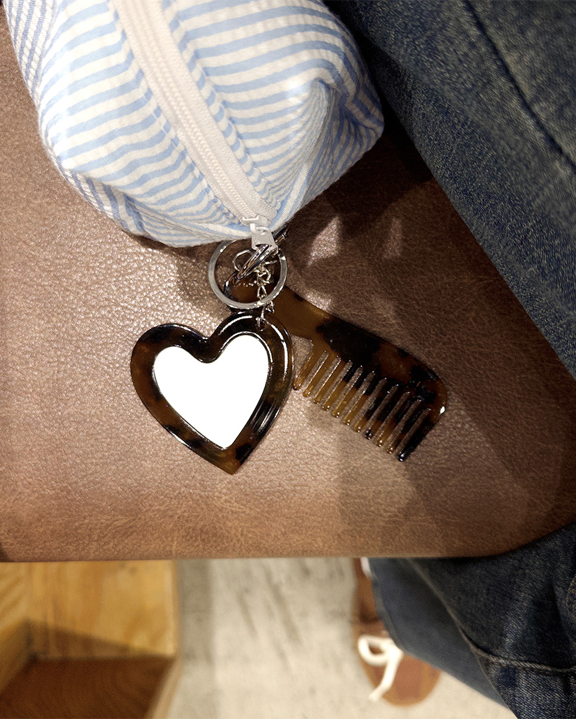 ハートミラー＆コームセットキーリング