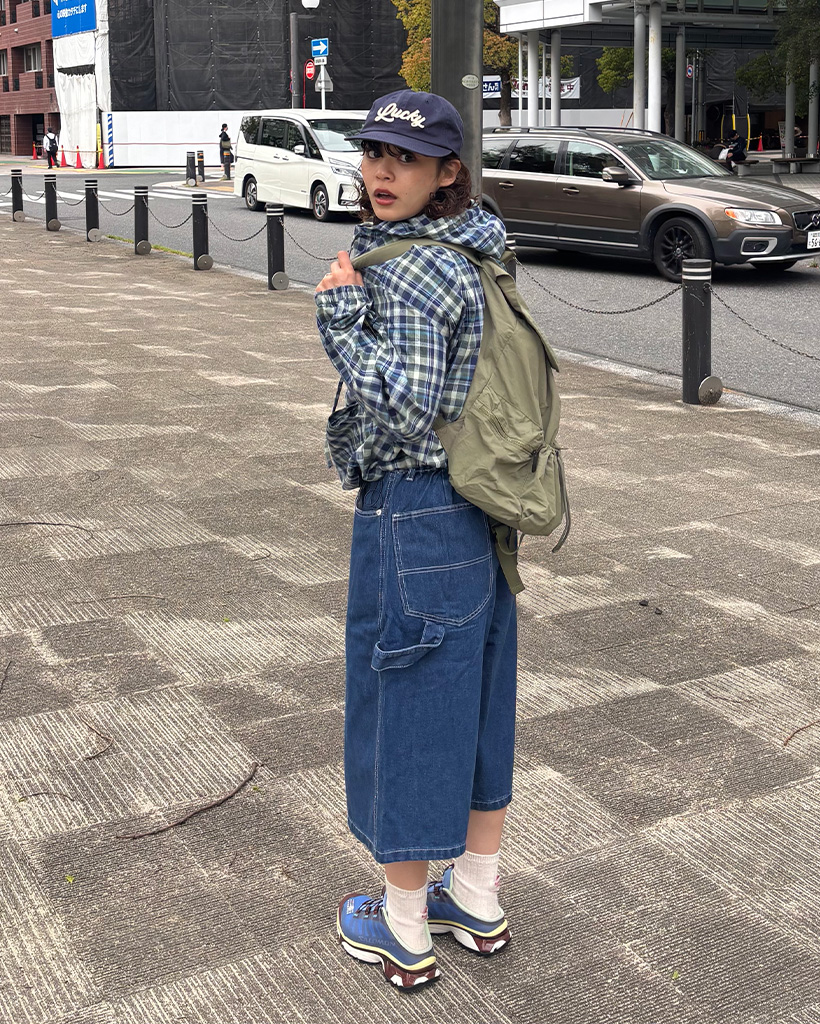 カペンターデニムバミューダパンツ