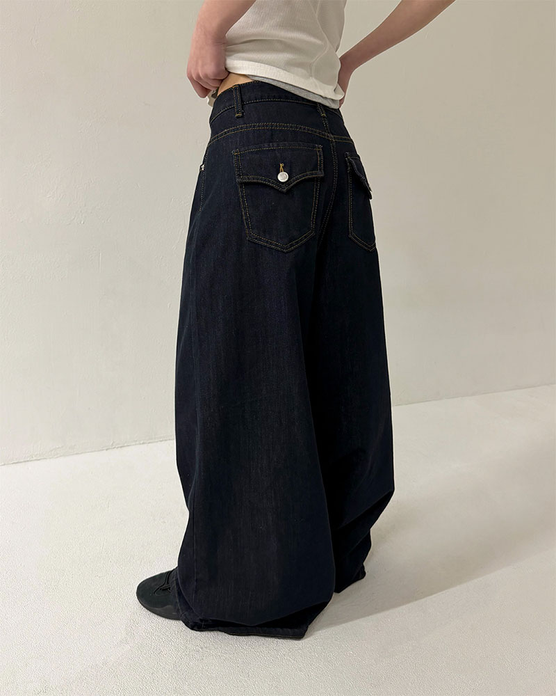 [ORIGINAL] トゥゲザー　ポケットワイドデニムパンツ