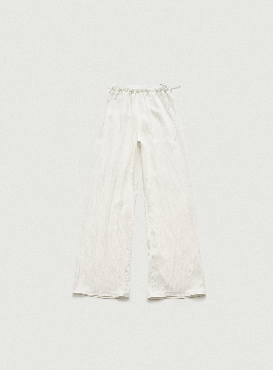 Fluid Drawstring Pants_White