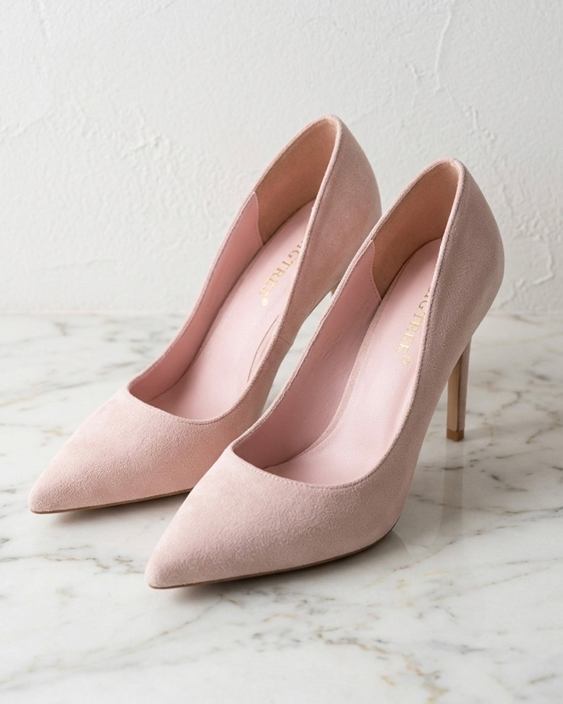 スエードスティレットヒール