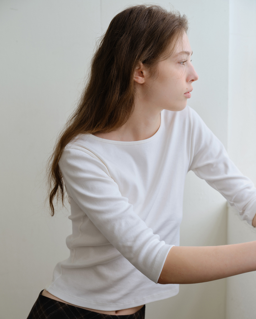 [45th] Essential Boat Neck Tee_4 Colors