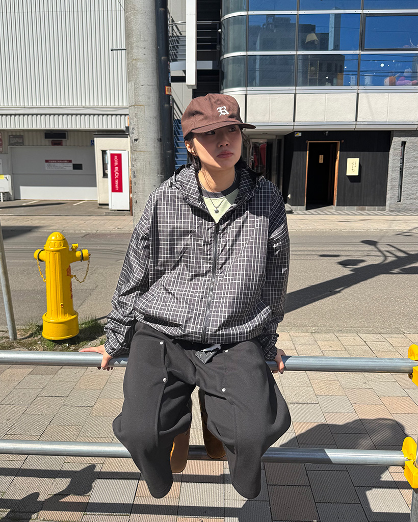 (UNISEX) チェックジップパーカー