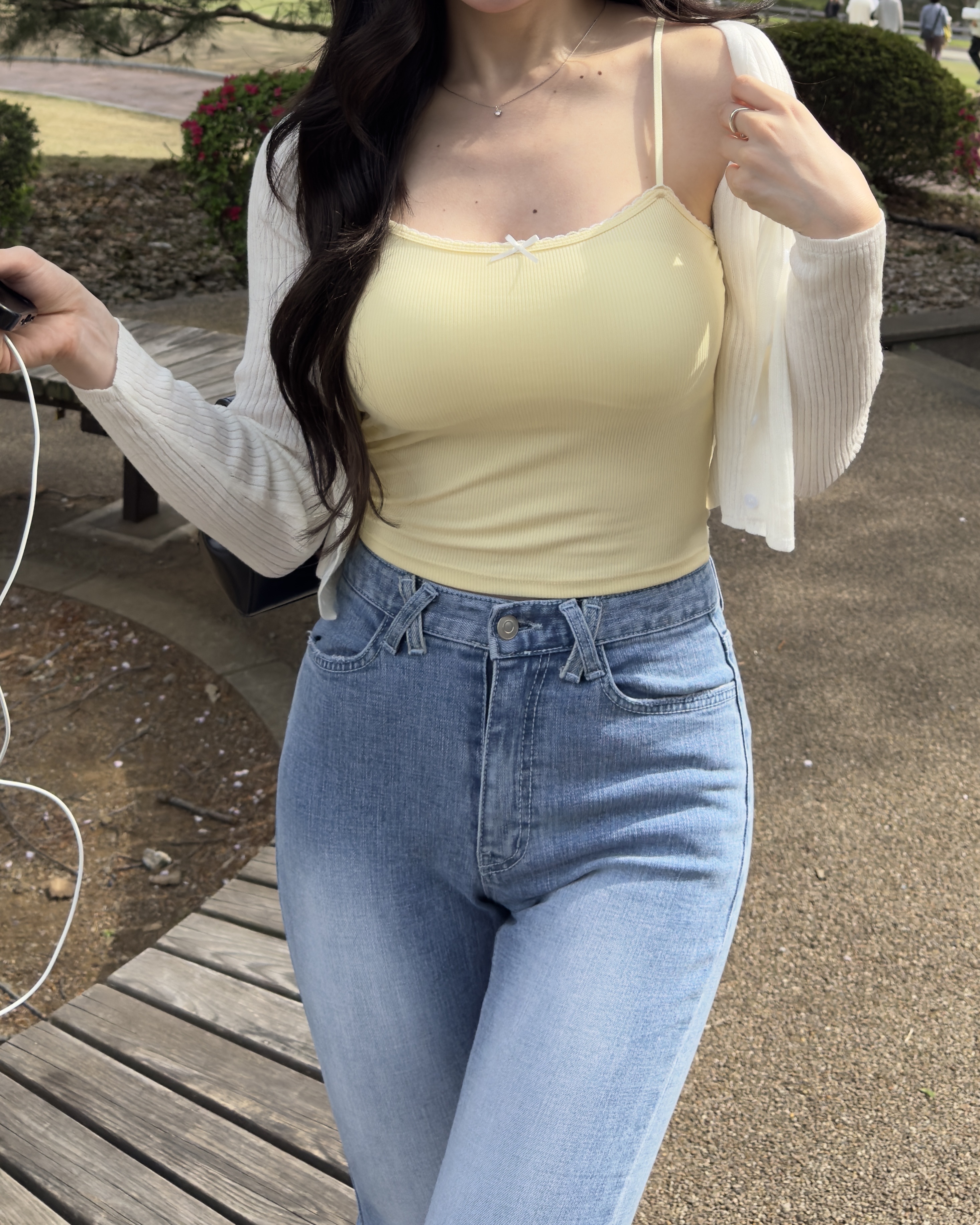 リボンレースキャミソール