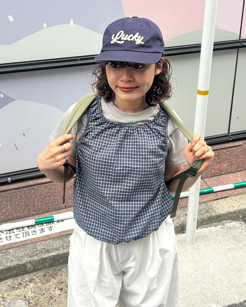 チェックレイヤードノースリーブ