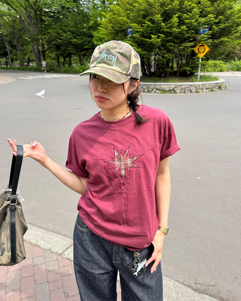 チェックスターTシャツ