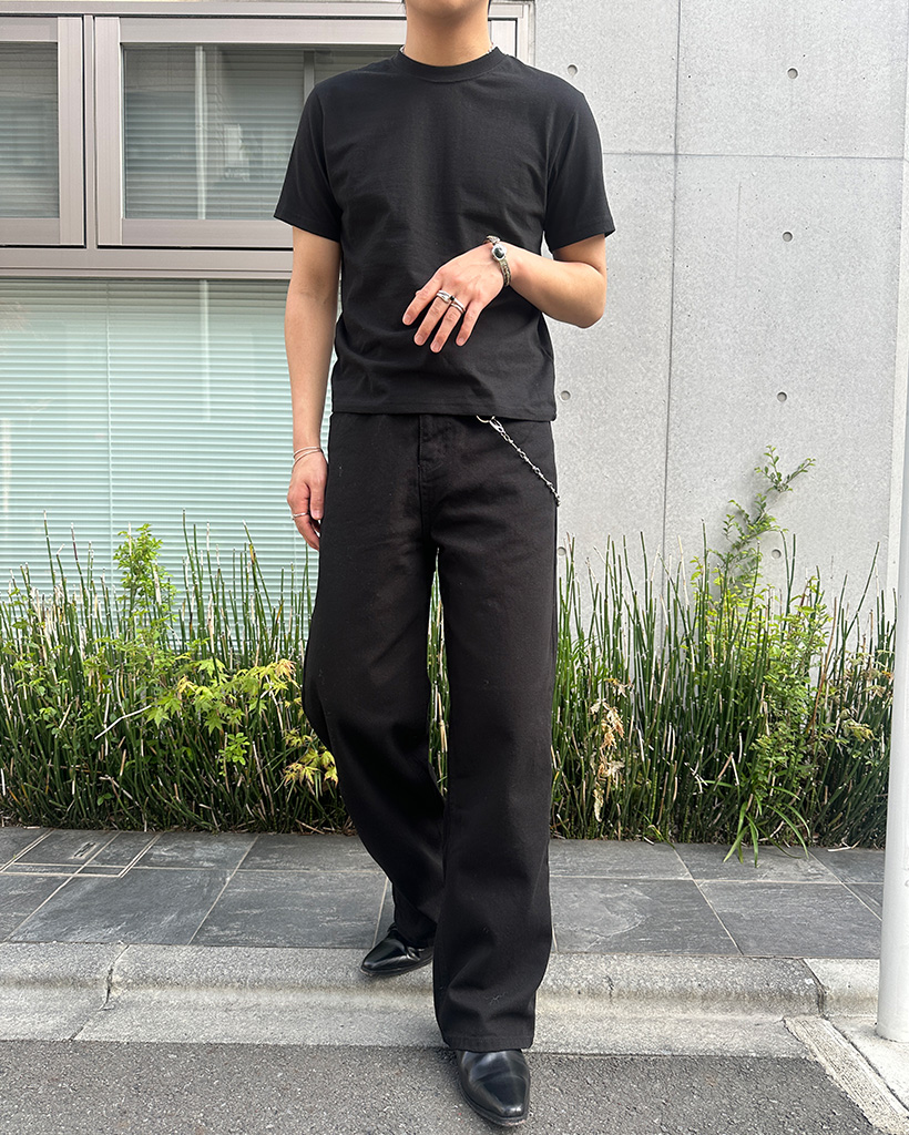 バックポケットステッチワイドパンツ