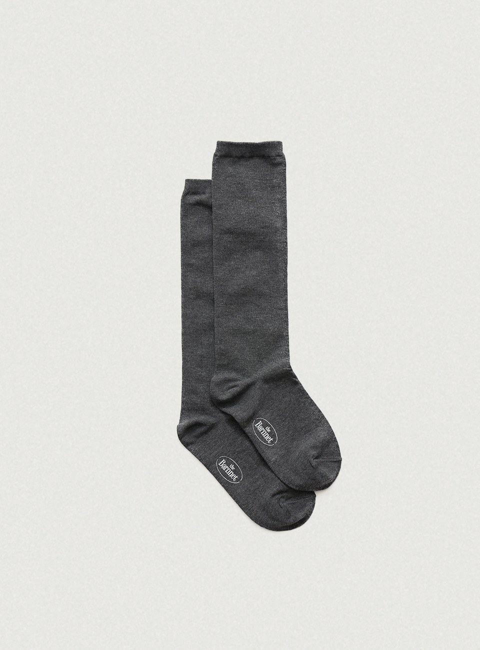 Cotton Color Knit Socks_charcoal