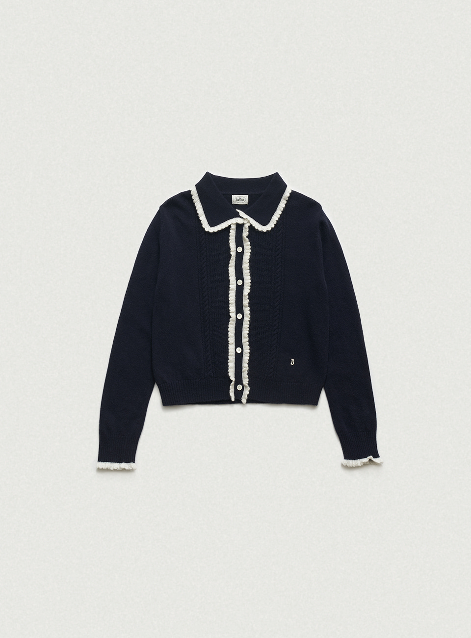 [Influencer pick] Navy Cady Heron Scallop Knit Cardigan