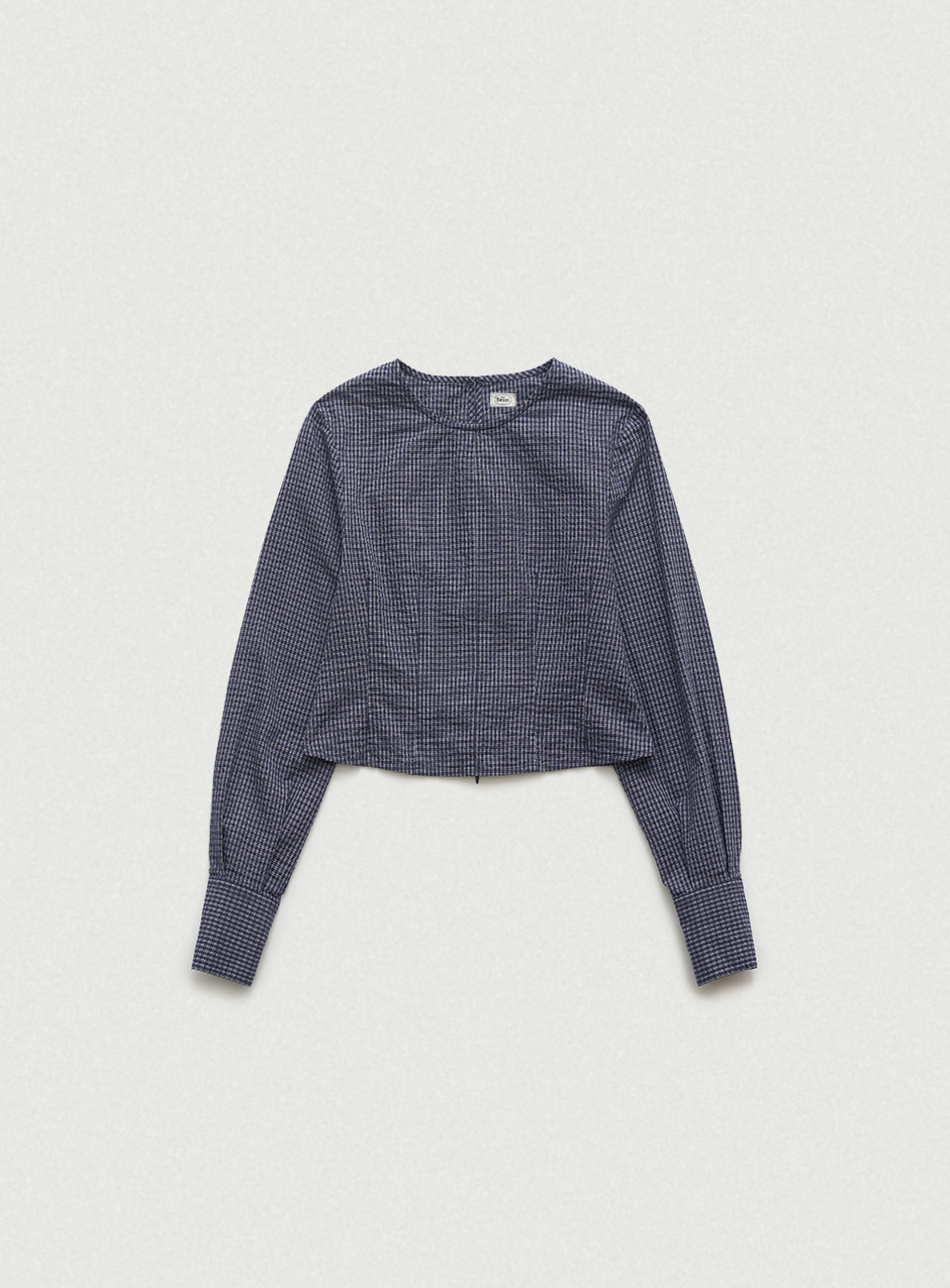 3日限定追加割引] Grey Ravioli Lace-Trim Button-Up Top