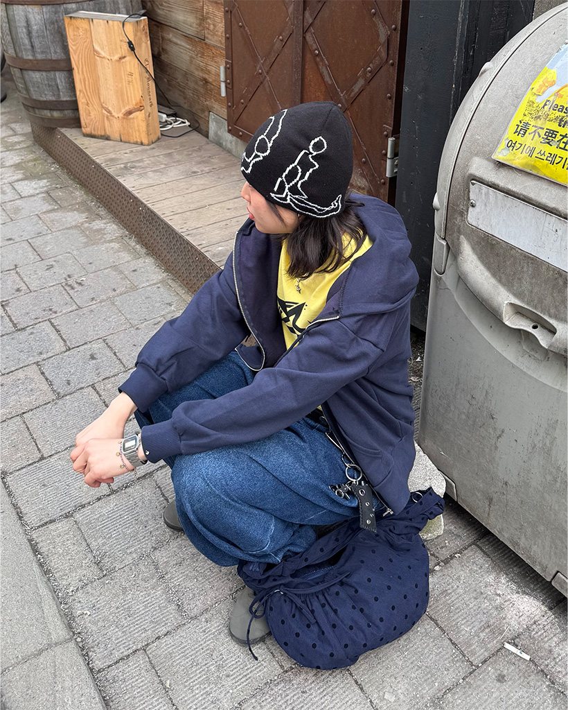 ドットシャーリングリボンショルダーバッグ