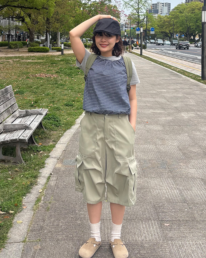 サイドポケットバミューダカーゴパンツ