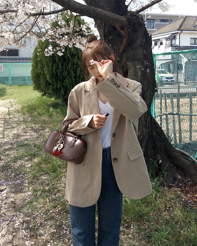 [今月の新作]オーバーフィットボタンシングルジャケット