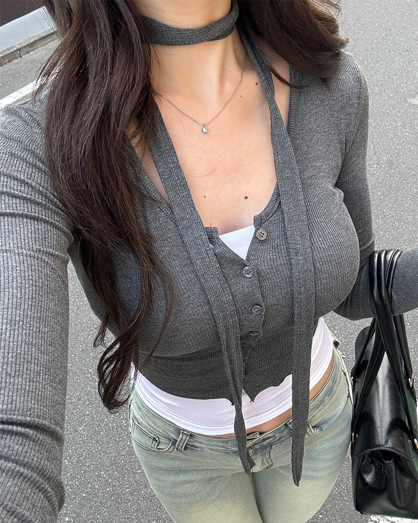 スカーフセット＆スリムカーディガン