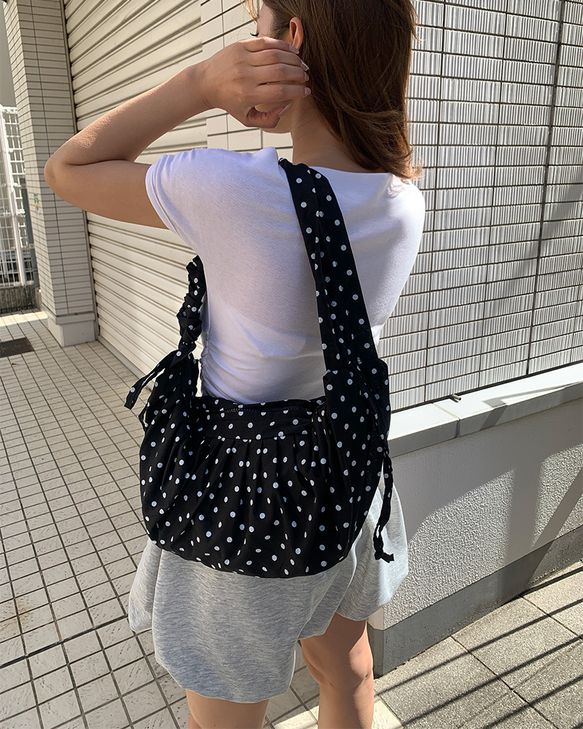 ドットシャーリングショルダーバッグ
