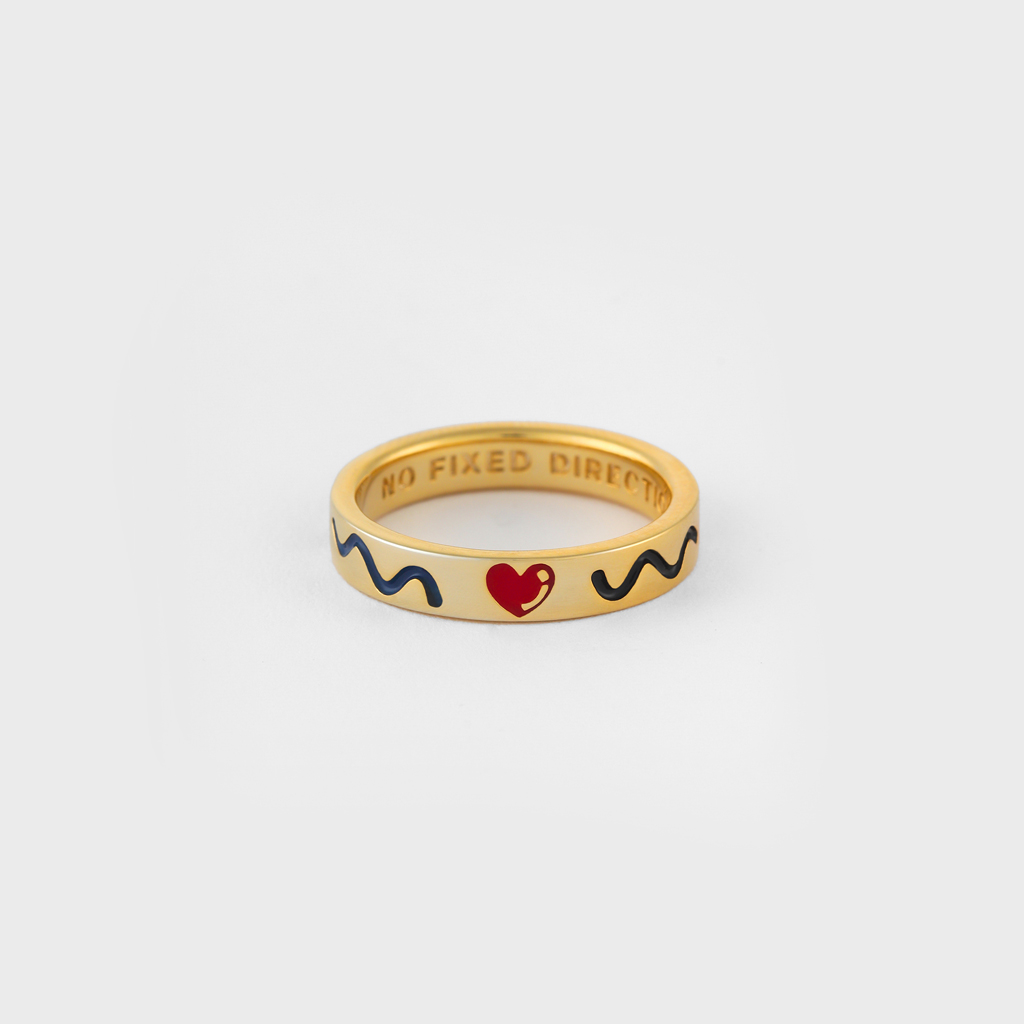 ★NONENON★ DOODLE RNG4mm SILVER92518K GOLD PLATED 500250119 ☆NONENON☆ DOODLE RNG4mm SILVER92518K GOLD PLATED 500250119