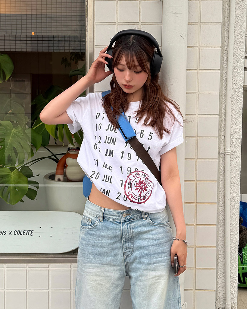 スタンププリントTシャツ