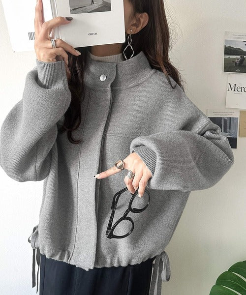 【極上美品】ロロピアーナジップ付ニットブルゾン　グレー レディス ニットウェア | Loro Piana