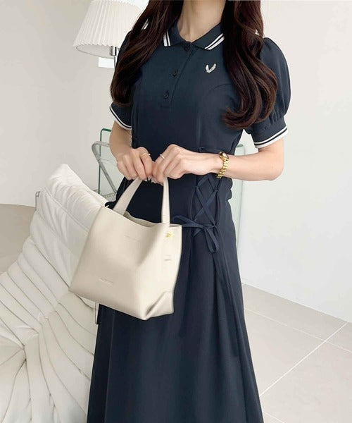 mily bilet】上品な雰囲気と、大人フェミニンさの融合。鹿の子胸刺繍