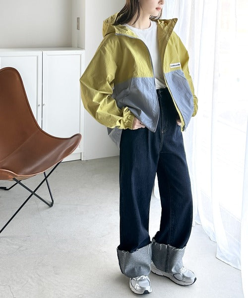 JaVa ジャバコラボ》大人のスポーティアウター。 バイカラーナイロン