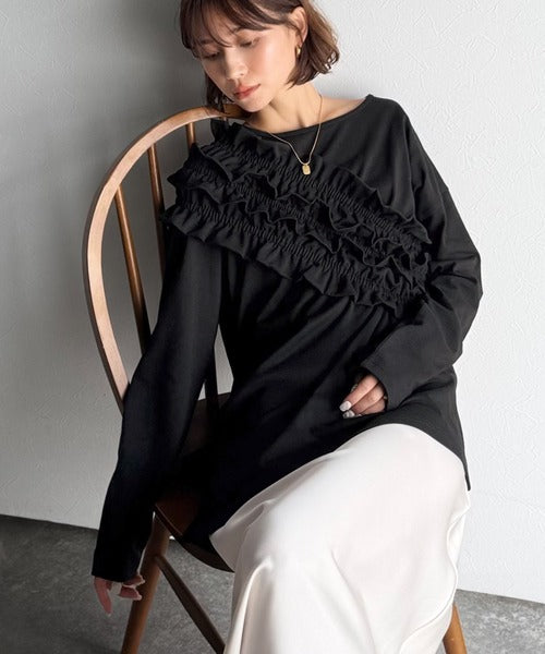 フリルネックライン ビスチェ ブラック フリルビスチェNTSET|ems excite | RETRO GIRL ONLINE STORE レトロ