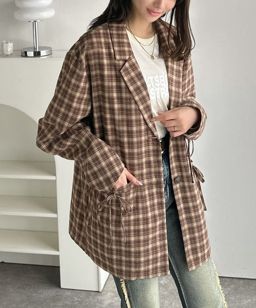 ★malon様 ボリオリ 秋冬起毛ツイード チェック テーラードジャケット ☆malon様 ボリオリ 秋冬起毛ツイード チェック テーラードジャケット